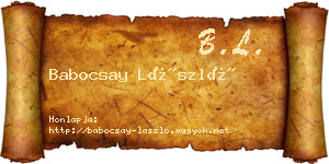 Babocsay László névjegykártya